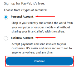 Personal accaunt Paypal